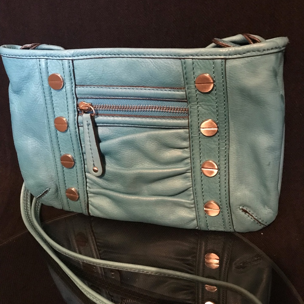 Makowski Vintage Teal leather purse!